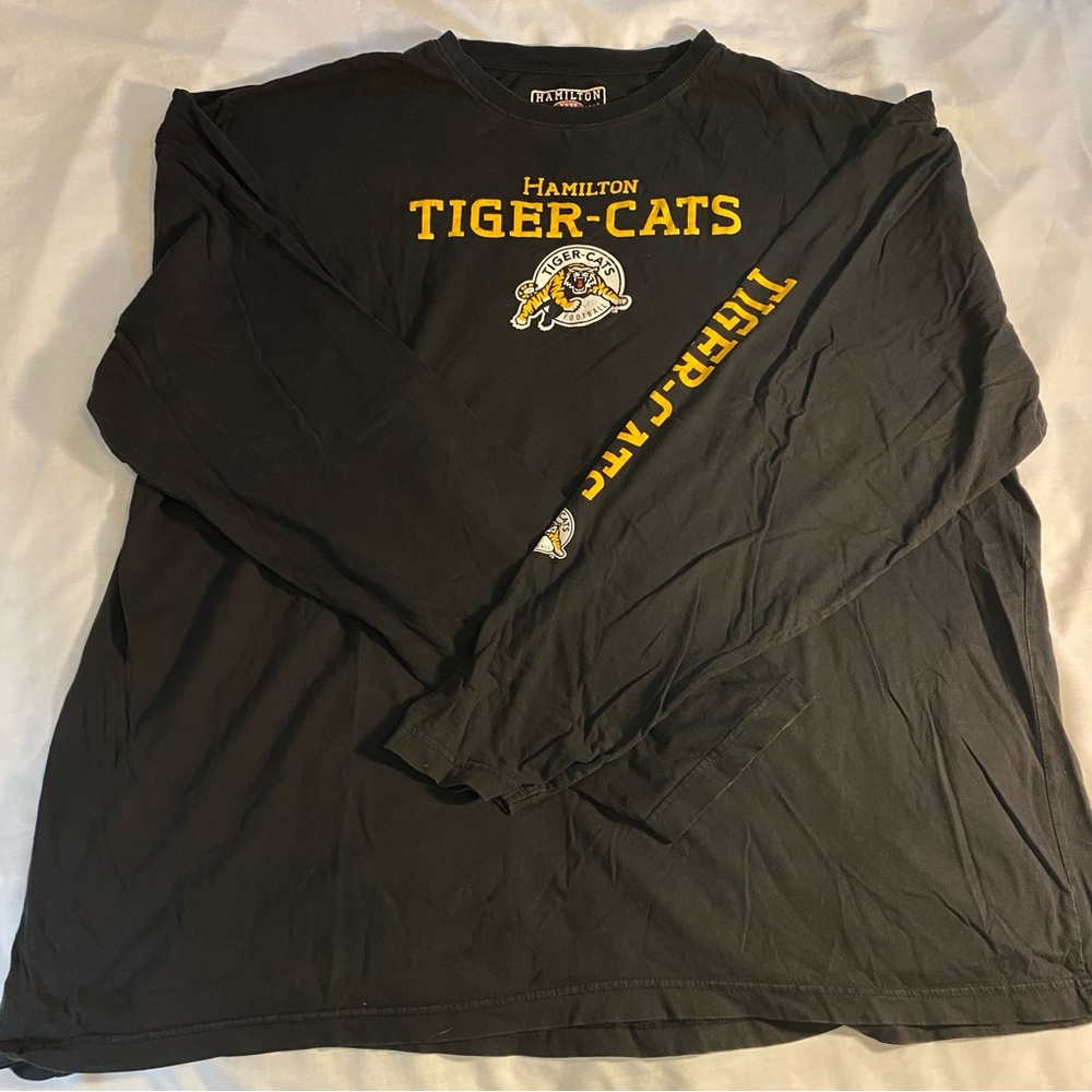 Hamilton Tigercats CFL Long Sleeve Tshirt 3XL Black